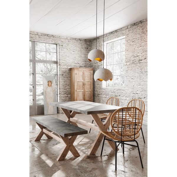 CAMIRO ΤΡΑΠΕΖΙ CEMENT 180x90x75 22-0063 - Image 2