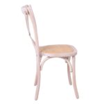 DESTINY Καρέκλα Τραπεζαρίας Οξιά Απόχρωση Decape Άσπρο, Κάθισμα Ψάθα, Στοιβαζόμενη 48x52x89cm - Image 3