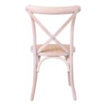 DESTINY Καρέκλα Τραπεζαρίας Οξιά Απόχρωση Decape Άσπρο, Κάθισμα Ψάθα, Στοιβαζόμενη 48x52x89cm - Image 4