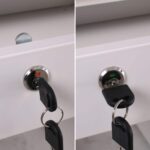 ΓΡΑΦΕΙΟ 6-Συρτάρια, Μέταλλο Βαφή Άσπρο, Επιφάνεια Απόχρωση Maple 140x60x75cm - Image 4