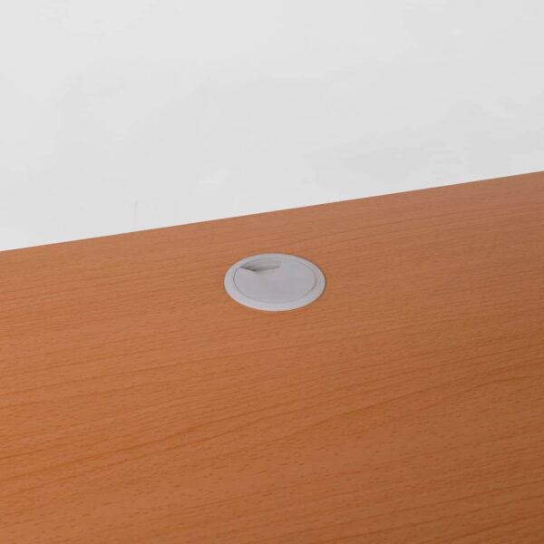 ΓΡΑΦΕΙΟ 3-Συρτάρια, Μέταλλο Βαφή Άσπρο, Επιφάνεια Απόχρωση Maple 120x60x75cm - Image 5