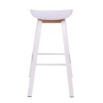 PENT Σκαμπό Bar, Μέταλλο Βαφή Άσπρο, PP Άσπρο 49x52x72/84cm - Image 4