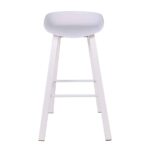 PENT Σκαμπό Bar, Μέταλλο Βαφή Άσπρο, PP Άσπρο 49x52x72/84cm - Image 5