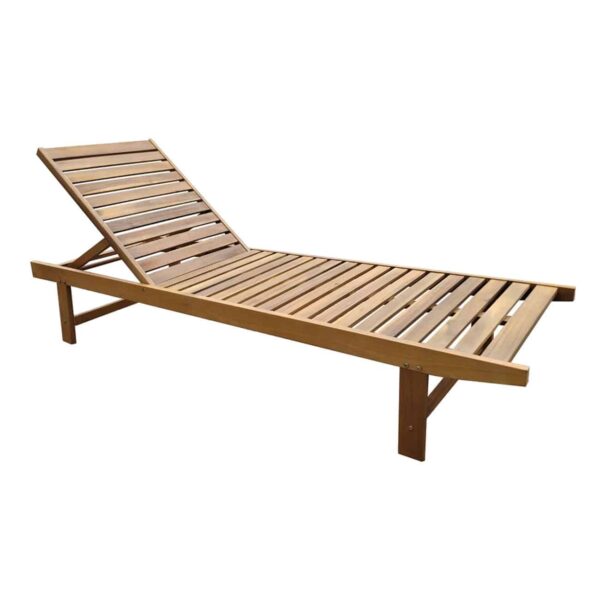 LUGANO Ξαπλώστρα χωρίς ρόδες, Ξύλο Acacia, Απόχρωση Φυσικό 65x196x33cm - Image 2