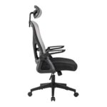 BF3050 Πολυθρόνα Γραφείου- Διευθυντή, Mesh Μαύρο-Γκρι, Μπράτσα up-down 63x63x118/128cm - Image 3