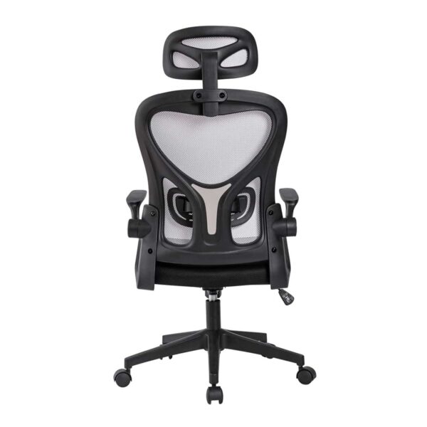 BF3050 Πολυθρόνα Γραφείου- Διευθυντή, Mesh Μαύρο-Γκρι, Μπράτσα up-down 63x63x118/128cm - Image 4