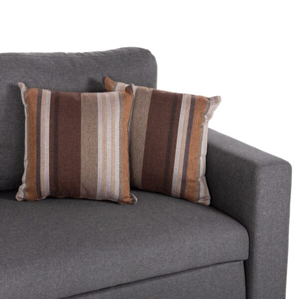 MONTREAL-W Καναπές - Κρεβάτι Γωνία Αναστρέψιμη με Χώρο Αποθήκευσης, Ύφασμα Γκρι 219x144x64x80cm Bed:144x198cm - Image 6