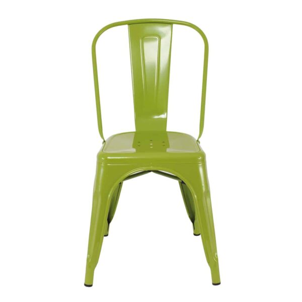 RELIX Καρέκλα Στοιβαζόμενη, Μέταλλο Βαφή Lime 44x49x84cm - Image 5