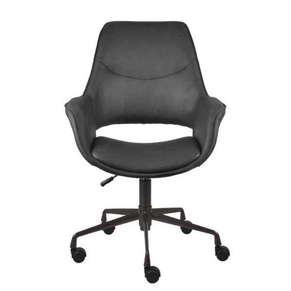 MINIMAL ΚΑΡΕΚΛΑ ΓΡΑΦΕΙΟΥ ΜΑΥΡΟ 65.5x64.5x106 25-0717 - Image 2