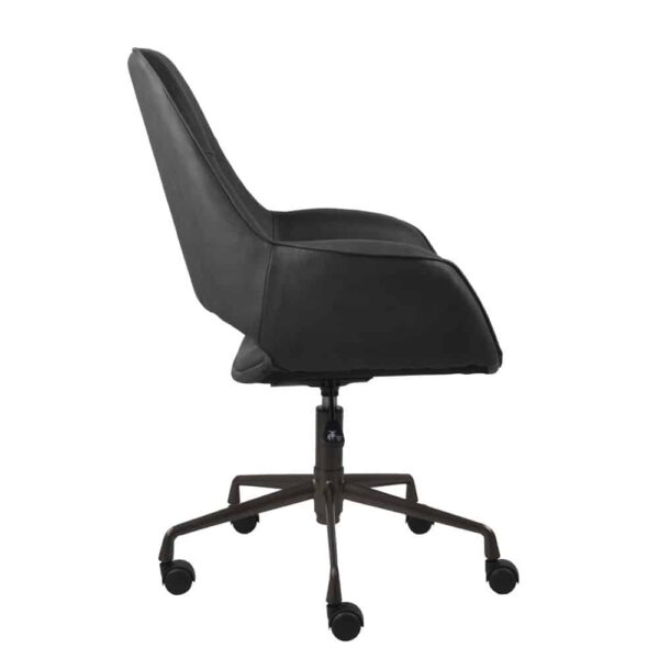 MINIMAL ΚΑΡΕΚΛΑ ΓΡΑΦΕΙΟΥ ΜΑΥΡΟ 65.5x64.5x106 25-0717 - Image 3