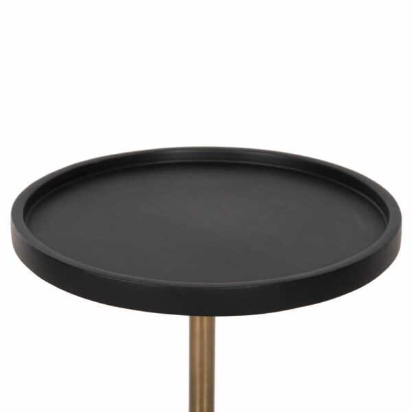 ΒΟΗΘΗΤΙΚΟ ΤΡΑΠΕΖΑΚΙ RUBIN HM9719 ΞΥΛΟ MANGO ΣΕ ΜΑΥΡΟ-ΒΑΣΗ ΜΕΤΑΛΛΟ ΧΡΥΣΗ 35x35x59Υεκ. - Image 4
