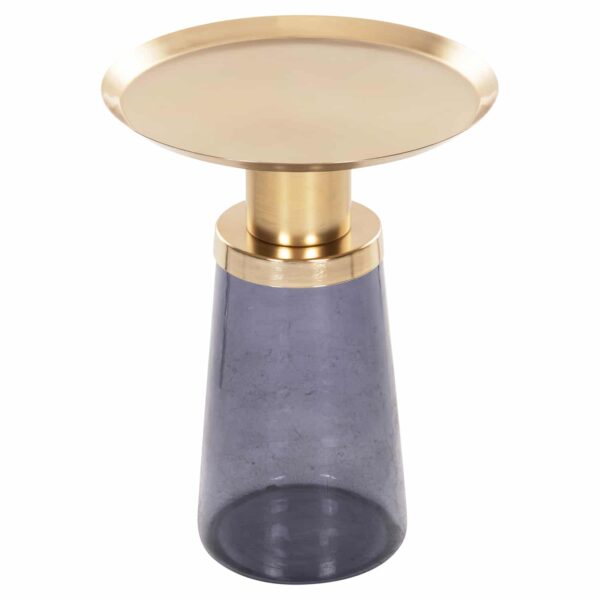 ΒΟΗΘΗΤΙΚΟ ΤΡΑΠΕΖΑΚΙ BALLIN HM9725 ΜΠΛΕ ΓΥΑΛΙ-ΧΡΥΣΟ ΜΕΤΑΛΛΟ Φ37,5x49,5Υεκ. - Image 3