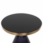 ΒΟΗΘΗΤΙΚΟ ΤΡΑΠΕΖΑΚΙ DEMMY HM9727 ΜΑΥΡΟ & ΜΟΒ ΓΥΑΛΙ-ΧΡΥΣΟ ΜΕΤΑΛΛΟ Φ41x48Υεκ - Image 4