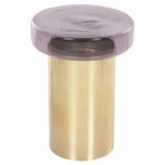 ΒΟΗΘΗΤΙΚΟ ΤΡΑΠΕΖΑΚΙ CARMO HM9728 ΜΩΒ ΓΥΑΛΙ-ΧΡΥΣΟ ΜΕΤΑΛΛΟ Φ39Χ54Υεκ - Image 3