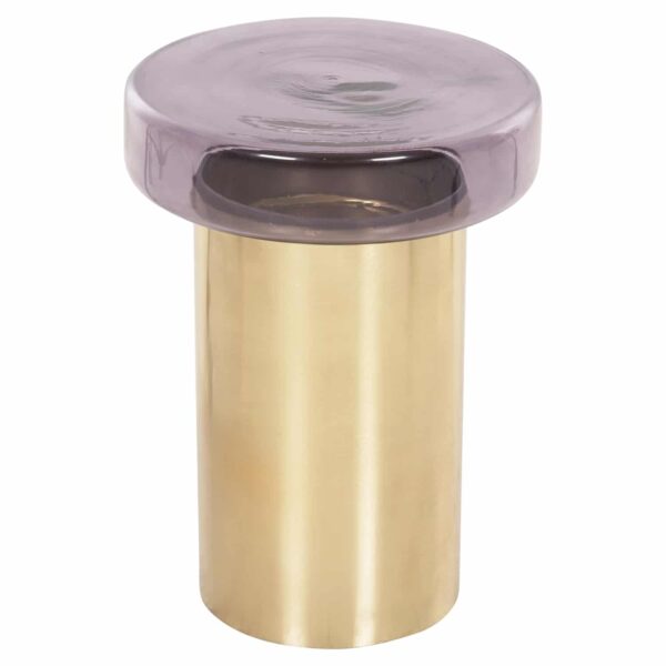 ΒΟΗΘΗΤΙΚΟ ΤΡΑΠΕΖΑΚΙ CARMO HM9728 ΜΩΒ ΓΥΑΛΙ-ΧΡΥΣΟ ΜΕΤΑΛΛΟ Φ39Χ54Υεκ - Image 3