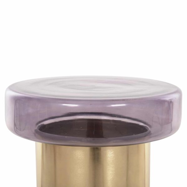 ΒΟΗΘΗΤΙΚΟ ΤΡΑΠΕΖΑΚΙ CARMO HM9728 ΜΩΒ ΓΥΑΛΙ-ΧΡΥΣΟ ΜΕΤΑΛΛΟ Φ39Χ54Υεκ - Image 5