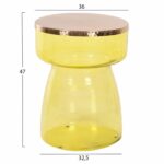 ΒΟΗΘΗΤΙΚΟ ΤΡΑΠΕΖΑΚΙ RANE HM9731 ΓΥΑΛΙ ΠΡΑΣΙΝΩΠΟ-ΧΡΥΣΟ ΜΕΤΑΛΛΟ TOP Φ36x47Υεκ. - Image 2