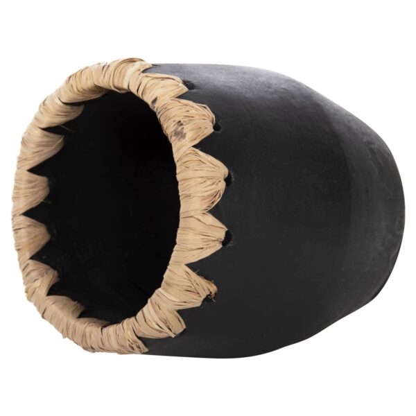 ΔΙΑΚΟΣΜΗΤΙΚΟ ΒΑΖΟ HM4368 ΤΕΡΑΚΟΤΑ ΣΕ ΜΑΥΡΟ ΜΕ ΠΛΕΞΗ ΨΑΘΑΣ ΣΤΟ ΣΤΟΜΙΟ Φ13x16Υεκ. - Image 4