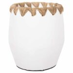 ΔΙΑΚΟΣΜΗΤΙΚΟ ΒΑΖΟ HM4369 ΤΕΡΑΚΟΤΑ ΣΕ ΛΕΥΚΟ ΜΕ ΠΛΕΞΗ ΨΑΘΑΣ ΣΤΟ ΣΤΟΜΙΟ Φ13x16Υεκ. - Image 3