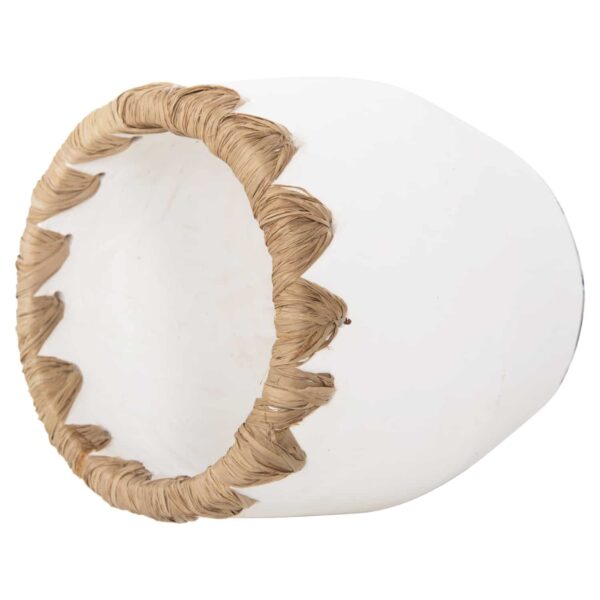 ΔΙΑΚΟΣΜΗΤΙΚΟ ΒΑΖΟ HM4369 ΤΕΡΑΚΟΤΑ ΣΕ ΛΕΥΚΟ ΜΕ ΠΛΕΞΗ ΨΑΘΑΣ ΣΤΟ ΣΤΟΜΙΟ Φ13x16Υεκ. - Image 4