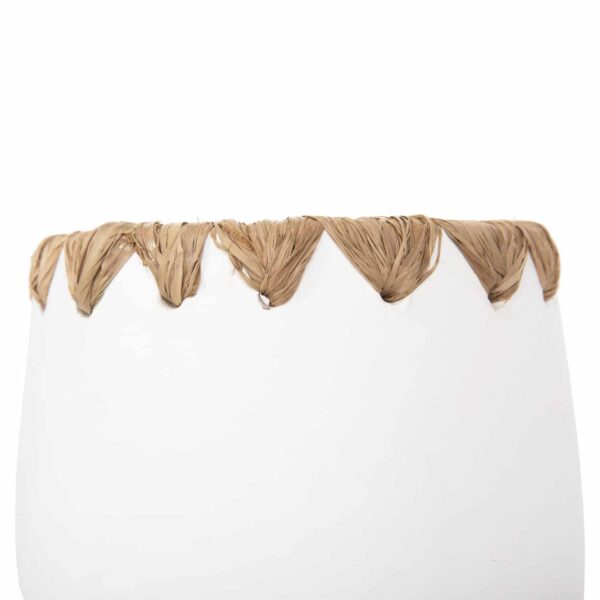 ΔΙΑΚΟΣΜΗΤΙΚΟ ΒΑΖΟ HM4369 ΤΕΡΑΚΟΤΑ ΣΕ ΛΕΥΚΟ ΜΕ ΠΛΕΞΗ ΨΑΘΑΣ ΣΤΟ ΣΤΟΜΙΟ Φ13x16Υεκ. - Image 5