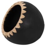 ΔΙΑΚΟΣΜΗΤΙΚΟ ΒΑΖΟ HM4374 ΤΕΡΑΚΟΤΑ ΣΕ ΜΑΥΡΟ ΜΕ ΠΛΕΞΗ ΨΑΘΑΣ ΣΤΟ ΣΤΟΜΙΟ Φ29x23Υεκ. - Image 4