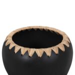 ΔΙΑΚΟΣΜΗΤΙΚΟ ΒΑΖΟ HM4374 ΤΕΡΑΚΟΤΑ ΣΕ ΜΑΥΡΟ ΜΕ ΠΛΕΞΗ ΨΑΘΑΣ ΣΤΟ ΣΤΟΜΙΟ Φ29x23Υεκ. - Image 5