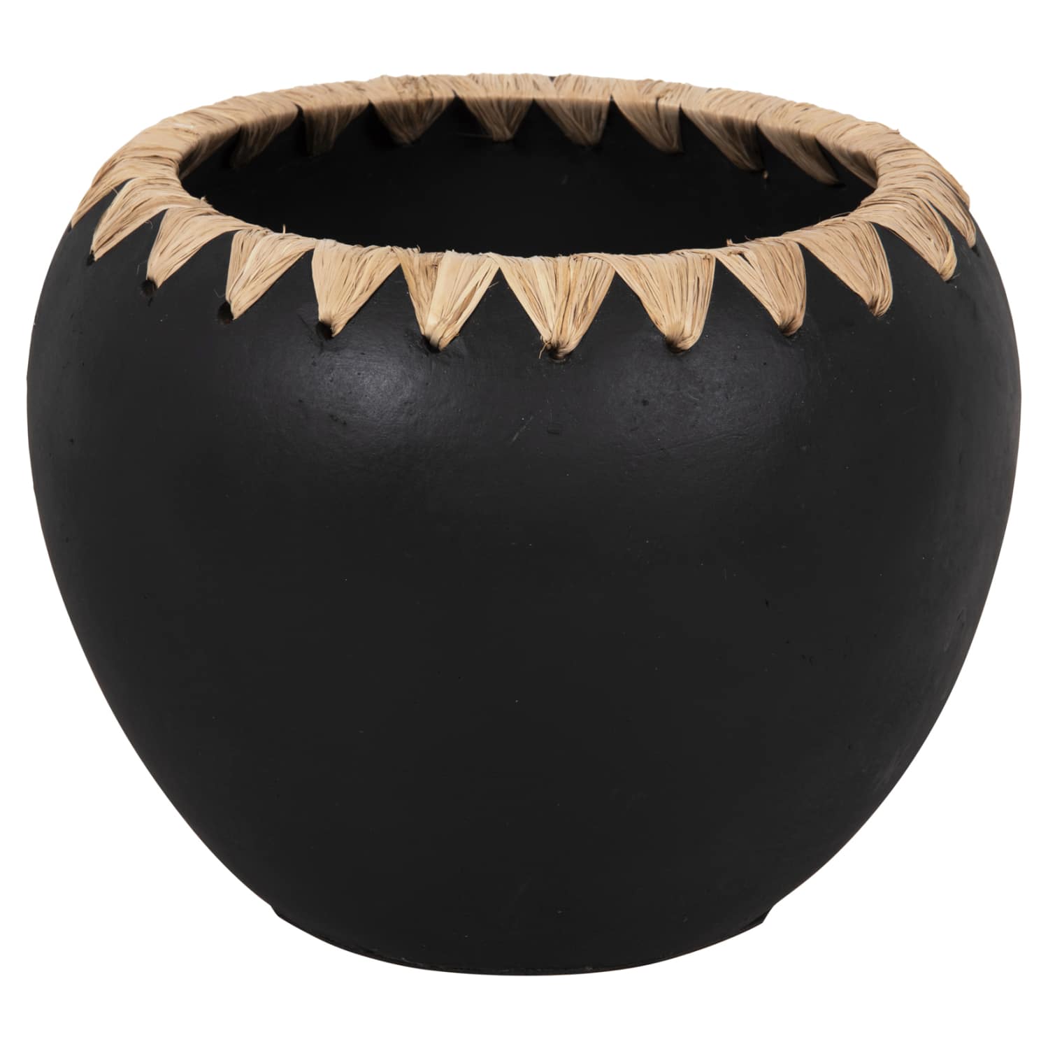 HM4374 ΔΙΑΚΟΣΜΗΤΙΚΟ ΒΑΖΟ HM4374 ΤΕΡΑΚΟΤΑ ΣΕ ΜΑΥΡΟ ΜΕ ΠΛΕΞΗ ΨΑΘΑΣ ΣΤΟ ΣΤΟΜΙΟ Φ29x23Υεκ. - Image 1