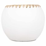 ΔΙΑΚΟΣΜΗΤΙΚΟ ΒΑΖΟ HM4375 ΤΕΡΑΚΟΤΑ ΣΕ ΛΕΥΚΟ ΜΕ ΠΛΕΞΗ ΨΑΘΑΣ ΣΤΟ ΣΤΟΜΙΟ Φ29x23Υεκ. - Image 3