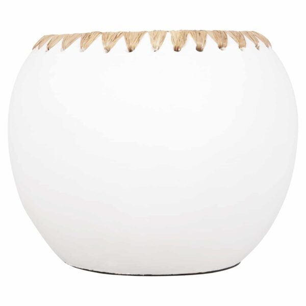 ΔΙΑΚΟΣΜΗΤΙΚΟ ΒΑΖΟ HM4375 ΤΕΡΑΚΟΤΑ ΣΕ ΛΕΥΚΟ ΜΕ ΠΛΕΞΗ ΨΑΘΑΣ ΣΤΟ ΣΤΟΜΙΟ Φ29x23Υεκ. - Image 3