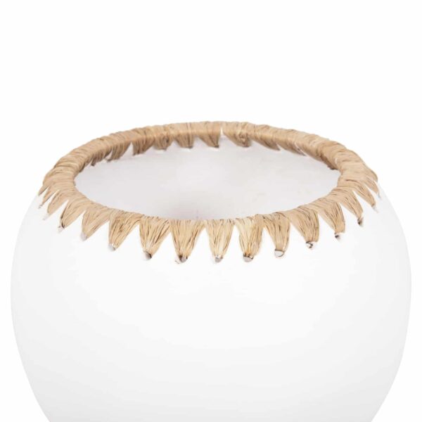 ΔΙΑΚΟΣΜΗΤΙΚΟ ΒΑΖΟ HM4375 ΤΕΡΑΚΟΤΑ ΣΕ ΛΕΥΚΟ ΜΕ ΠΛΕΞΗ ΨΑΘΑΣ ΣΤΟ ΣΤΟΜΙΟ Φ29x23Υεκ. - Image 5