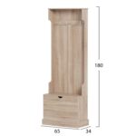 ΕΠΙΠΛΟ ΕΙΣΟΔΟΥ KAYLOR HM2474.01 ΜΕ ΚΡΕΜΑΣΤΡΕΣ&ΑΠΟΘ.ΧΩΡΟ- MDF ΣΕ ΣΟΝΑΜΑ 65x34x180Υεκ - Image 2