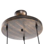 ΦΩΤΙΣΤΙΚΟ ΟΡΟΦΗΣ ΕΣΩΤΕΡΙΚΟΥ ΧΩΡΟΥ ΚΡΕΜΑΣΤΟ HM7359.01 ΑΠΟ ΜΕΤΑΛΛΟ & ΣΧΟΙΝΙ ΣΚΟΥΡΟ ΜΠΕΖ 32x32x80Υ εκ. - Image 5