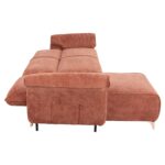 ΓΩΝΙΑΚΟΣ ΑΝΑΣΤΡΕΨ. ΚΑΝΑΠΕΣ-ΚΡΕΒΑΤΙ MAILO HM6071.04 ΠΟΡΤΟΚΑΛΙ ΥΦΑΣΜΑ-ΜΕΤΑΛ.ΠΟΔΙ 300x150x80Υεκ - Image 6