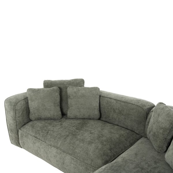 ΚΑΝΑΠΕΣ ΓΩΝΙΑ 3-ΘΕΣΙΟΣ GRACE HM3280.05R ΠΡΑΣΙΝΟ ΥΦΑΣΜΑ 252x105-160x70-90Υεκ. - Image 6