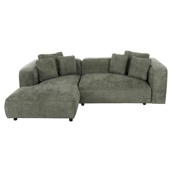 ΚΑΝΑΠΕΣ ΓΩΝΙΑ (ΑΡΙΣΤΕΡΗ) 3-ΘΕΣΙΟΣ GRACE HM3280.05L ΠΡΑΣΙΝΟ ΥΦΑΣΜΑ 252x160x70-90Υεκ - Image 3