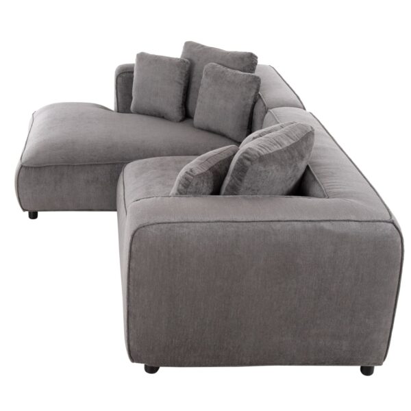 ΚΑΝΑΠΕΣ ΓΩΝΙΑ (ΑΡΙΣΤΕΡΗ) 3-ΘΕΣΙΟΣ GRACE HM3280.03L ΓΚΡΙ ΥΦΑΣΜΑ 252x160x70-90Υεκ - Image 4