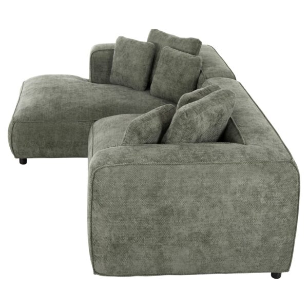ΚΑΝΑΠΕΣ ΓΩΝΙΑ (ΑΡΙΣΤΕΡΗ) 3-ΘΕΣΙΟΣ GRACE HM3280.05L ΠΡΑΣΙΝΟ ΥΦΑΣΜΑ 252x160x70-90Υεκ - Image 4