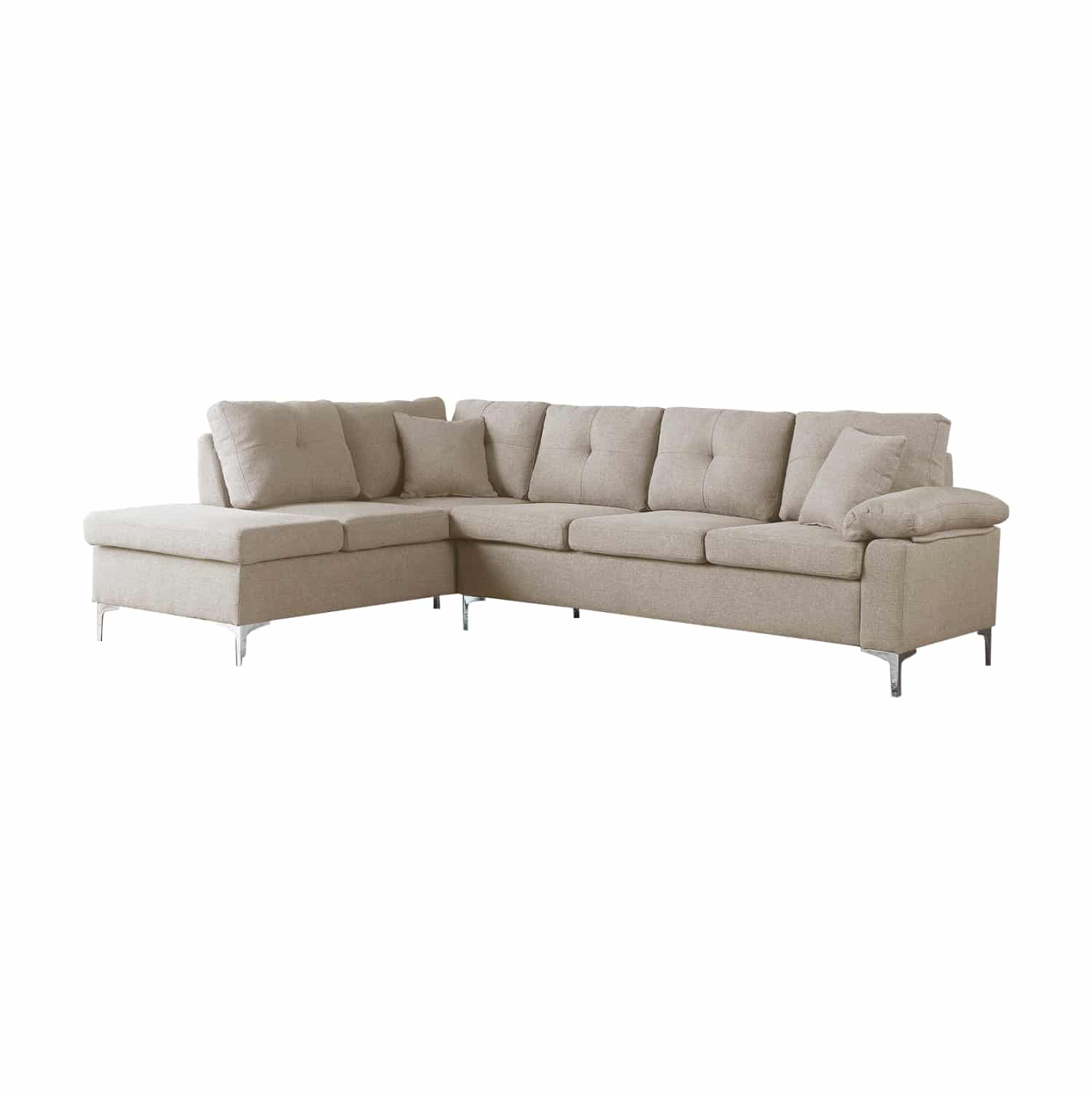 HM3086L ΚΑΝΑΠΕΣ ΓΩΝΙΑ ΑΡΙΣΤΕΡΗ ZAILA HM3086L ΥΦΑΣΜΑ ΜΠΕΖ 282x197x90 εκ. - Image 1
