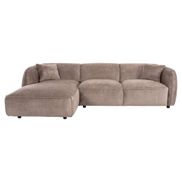 ΚΑΝΑΠΕΣ ΓΩΝΙΑ (ΑΡΙΣΤΕΡΗ) TREAT HM3277.02L ΣΚΟΥΡΟ ΜΠΕΖ ΥΦΑΣΜΑ 270x163x74Υεκ. - Image 3