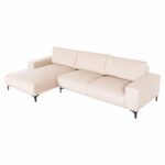 ΚΑΝΑΠΕΣ ΓΩΝΙΑ (ΑΡΙΣΤΕΡΗ) NOA HM3278.01L ΕΚΡΟΥ ΥΦΑΣΜΑ 288x90-157x67-80Υεκ.