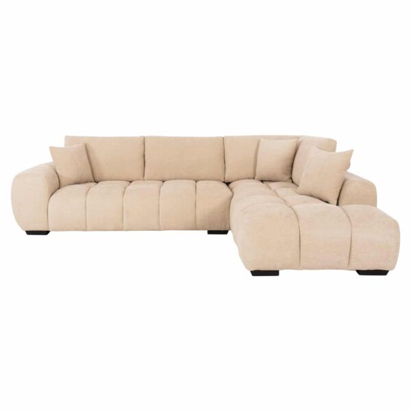 ΚΑΝΑΠΕΣ ΓΩΝΙΑ (ΔΕΞΙΑ) COVEN HM3266.01R ΕΚΡΟΥ ΥΦΑΣΜΑ 298x102-208x85Υεκ. - Image 3