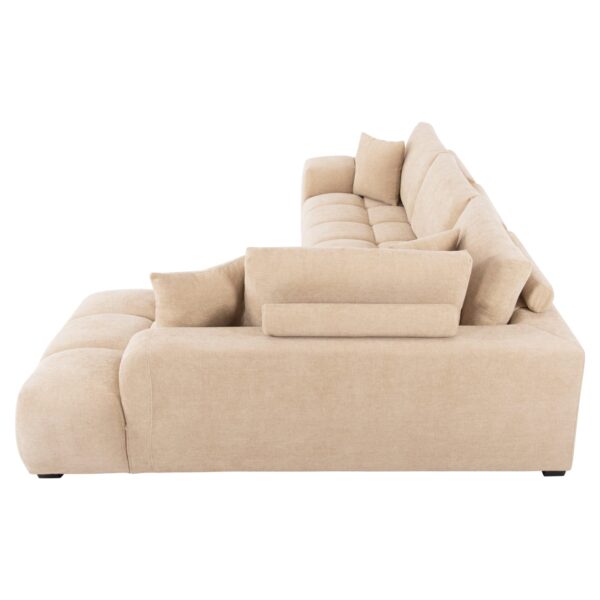 ΚΑΝΑΠΕΣ ΓΩΝΙΑ (ΔΕΞΙΑ) COVEN HM3266.01R ΕΚΡΟΥ ΥΦΑΣΜΑ 298x102-208x85Υεκ. - Image 4