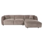 ΚΑΝΑΠΕΣ ΓΩΝΙΑ (ΔΕΞΙΑ) TREAT HM3277.02R ΣΚΟΥΡΟ ΜΠΕΖ ΥΦΑΣΜΑ 270x163x74Υεκ. - Image 3