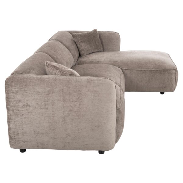 ΚΑΝΑΠΕΣ ΓΩΝΙΑ (ΔΕΞΙΑ) TREAT HM3277.02R ΣΚΟΥΡΟ ΜΠΕΖ ΥΦΑΣΜΑ 270x163x74Υεκ. - Image 4