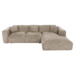 ΚΑΝΑΠΕΣ ΓΩΝΙΑ BRICKEN HM3275.01R ΜΠΕΖ ΥΦΑΣΜΑ 110-282x98-160x72Υεκ. - Image 3