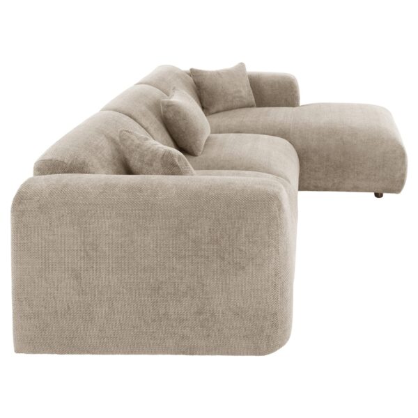 ΚΑΝΑΠΕΣ ΓΩΝΙΑ BRICKEN HM3275.01R ΜΠΕΖ ΥΦΑΣΜΑ 110-282x98-160x72Υεκ. - Image 4