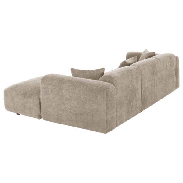 ΚΑΝΑΠΕΣ ΓΩΝΙΑ BRICKEN HM3275.01R ΜΠΕΖ ΥΦΑΣΜΑ 110-282x98-160x72Υεκ. - Image 5