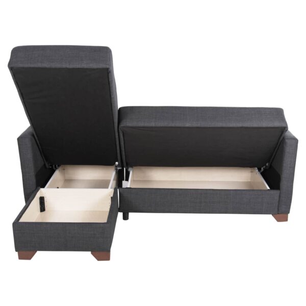 ΚΑΝΑΠΕΣ ΚΡΕΒΑΤΙ GHUFRAN ΓΩΝΙΑ ΑΝΑΣΤΡΕΨΙΜΗ ΓΚΡΙ HM3244.03 200x133x77Yεκ. - Image 6