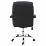 ΚΑΡΕΚΛΑ ΓΡΑΦΕΙΟΥ RYLIE HM1113 ΜΕ ΜΑΥΡΟ PU ΚΑΙ ΒΑΣΗ ΧΡΩΜΙΟΥ 62x62x104 cm. - Image 6